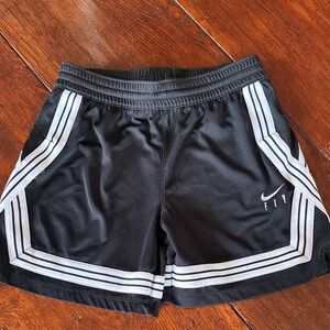 Nike Youth Black and White Athletic Shorts